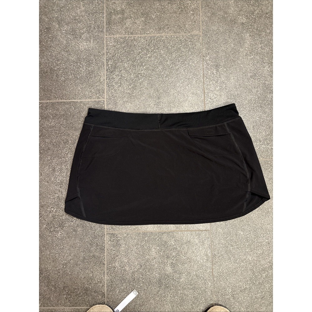 Patagonia Velocity Multi Use Skirt Skort Women's Size L Black - Picture 12 of 16